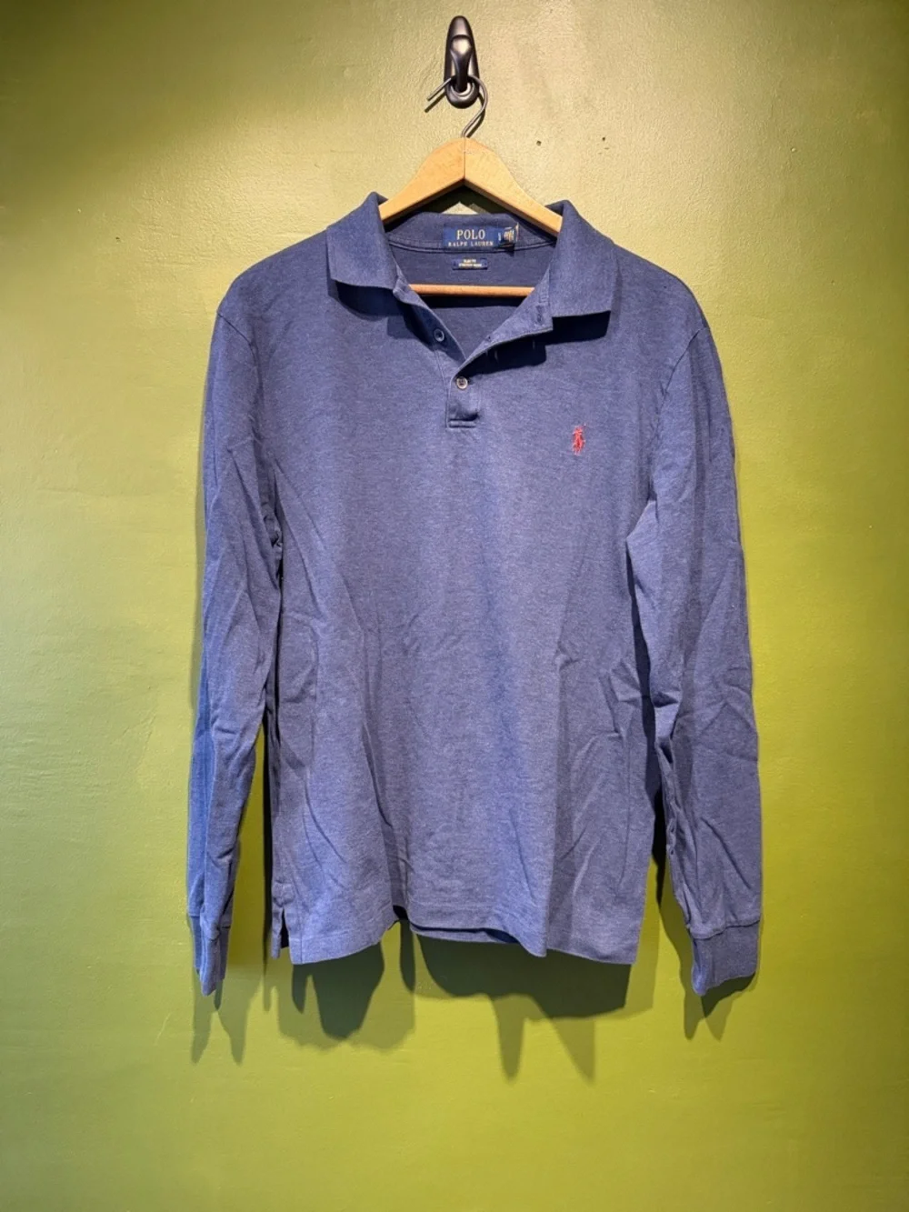 Polo by Ralph Lauren Long-Sleeve Polo - Navy with Red Pony